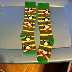 Penguins Christmas socks